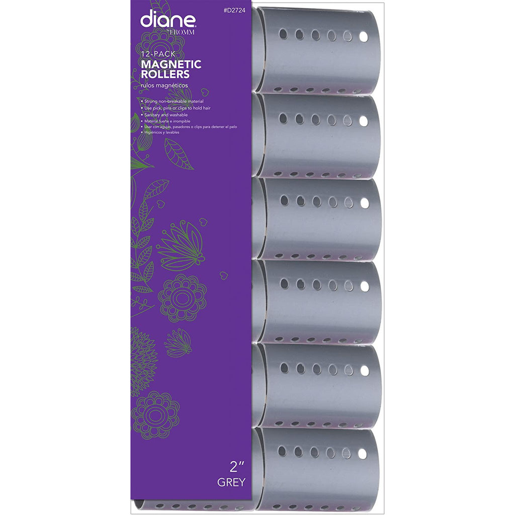 Diane Magnetic Rollers Grey 2" (12 Pack)