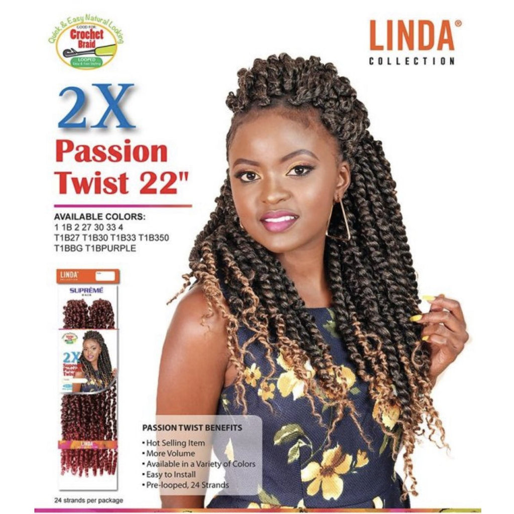 Passion Twist Crochet Hair (2X) 22 Inch