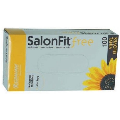 Salonfit Powder-Free Vinyl Gloves (Small) 100/Box