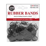 Donna Rubber Bands 250Ct Black