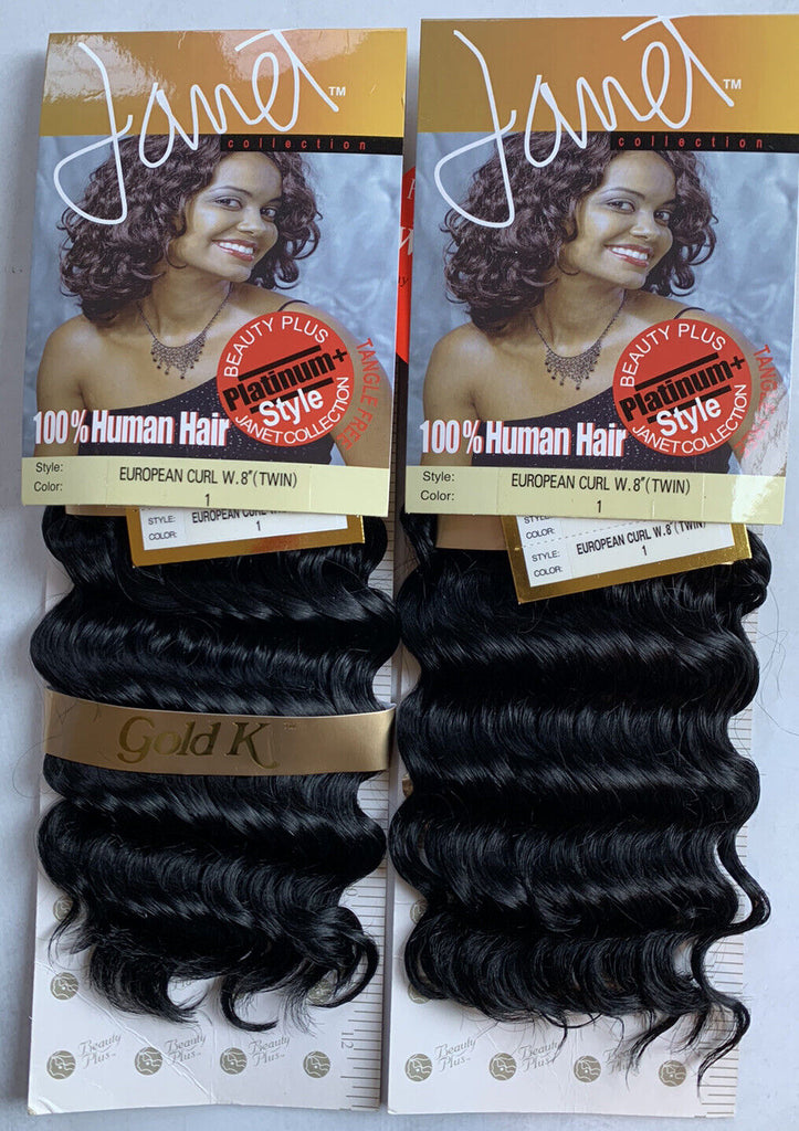 Janet Collection 100% Human Hair European Curl WEAVE  18"