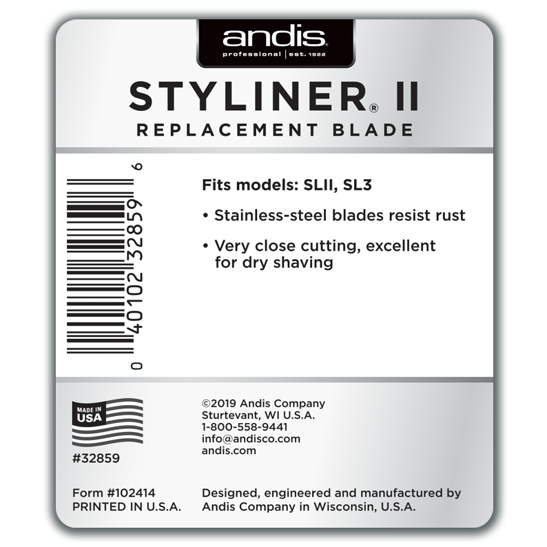 Andis Replacement Blade For Styliner II Models: D-1, D-2, SLII, SLSII, SL3
