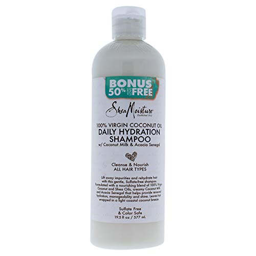 Shea Moisture 100% Virgin Coconut Oil Daily Hydration Shampoo 19.5 oz