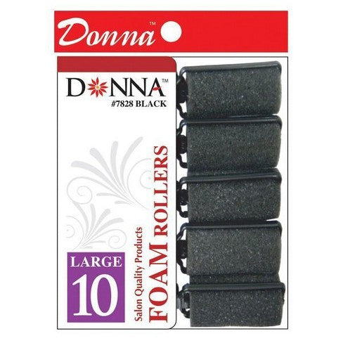 ﻿Donna Foam Rollers (Large) Black