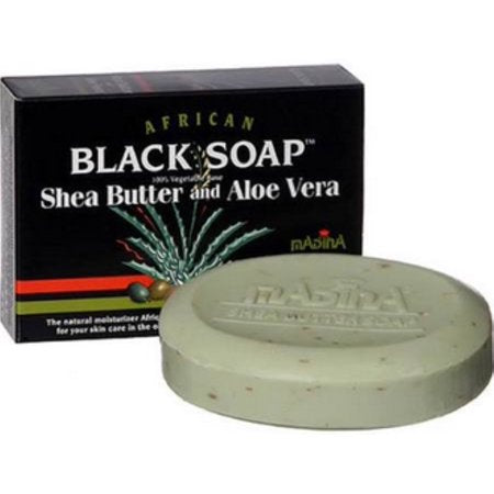 Madina Shea African Black Soap Shea Butter & Aloe Soap 3.5 Oz