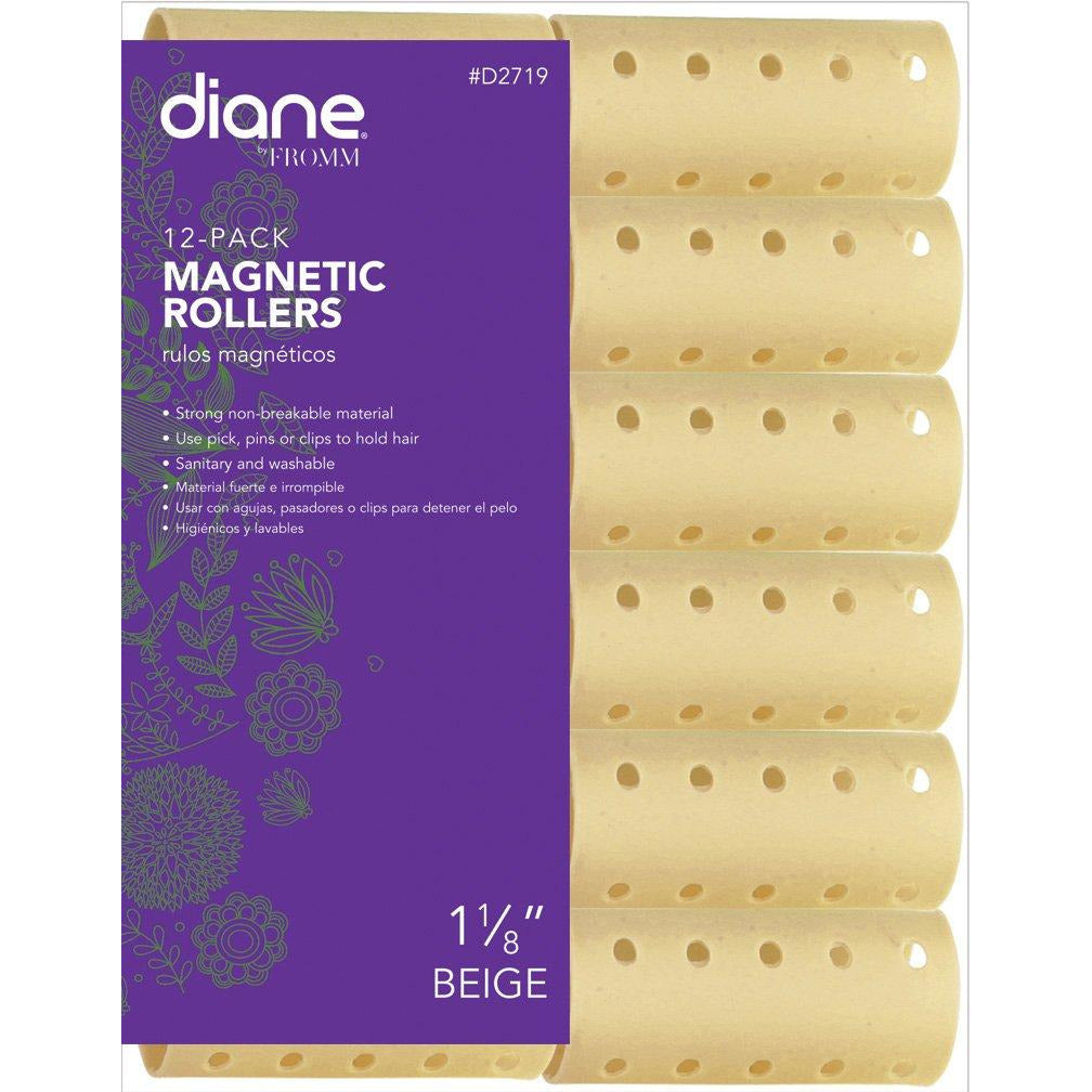 Diane Magnetic Rollers Beige 1 1/8" (12 Pack)