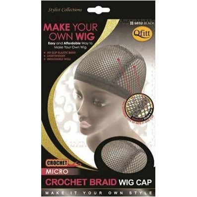 Micro Crochet Braid Wig Cap Black