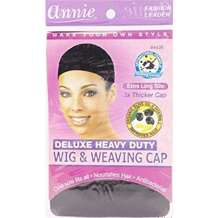 Deluxe Heavy Duty Wig & Weaving Cap - Black
