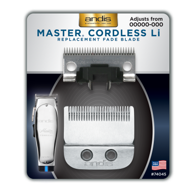 Andis Master® Cordless Li Replacement Fade Blade, Carbon Steel Size 00000-000