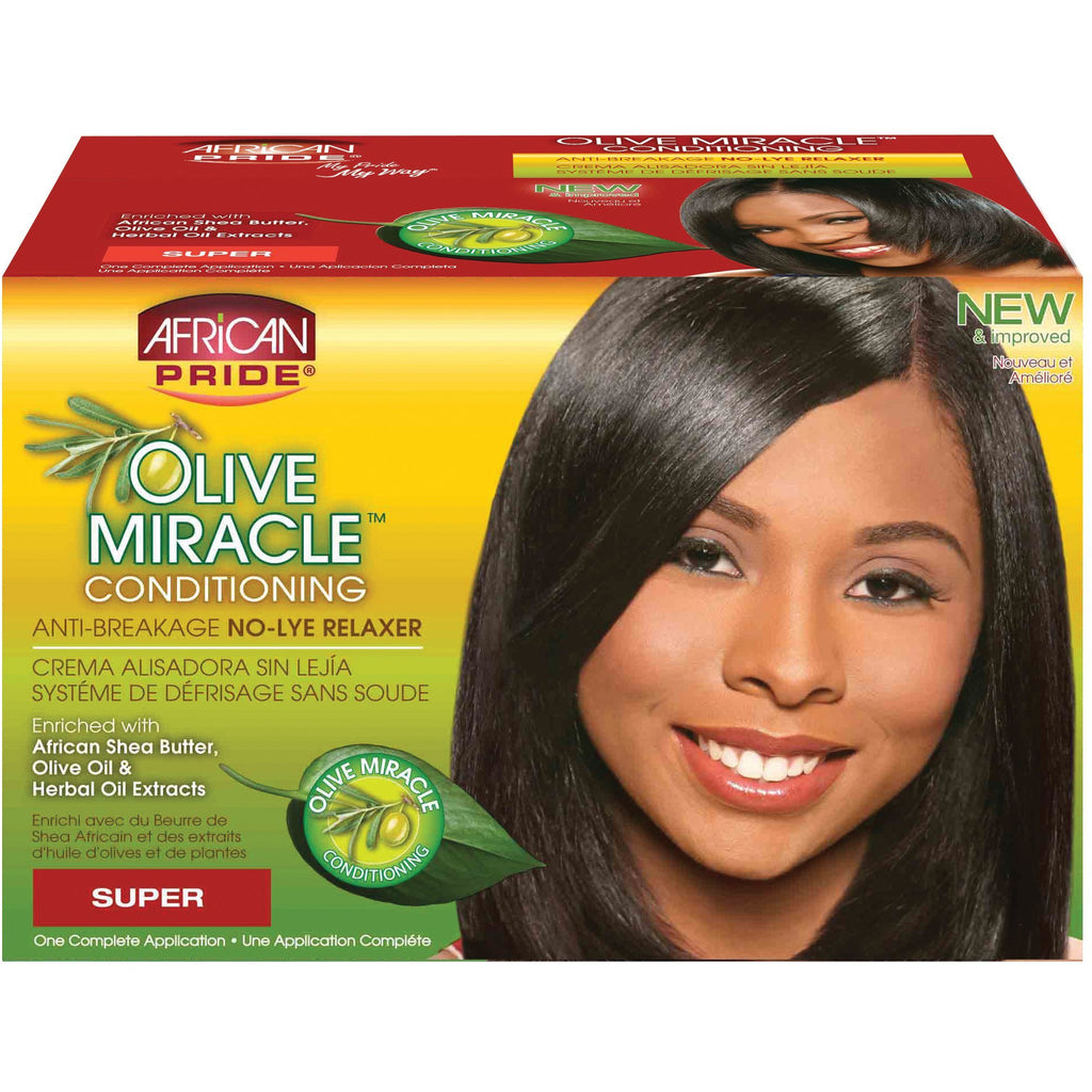 African Pride Olive Miracle Deep Conditioning Relaxer Kit (Super)