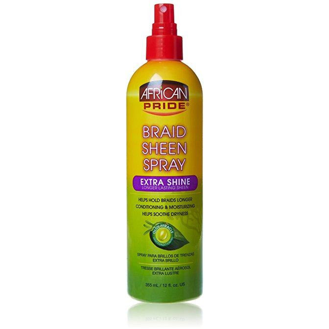 African Pride Braid Sheen Spray Extra Shine 12 Oz
