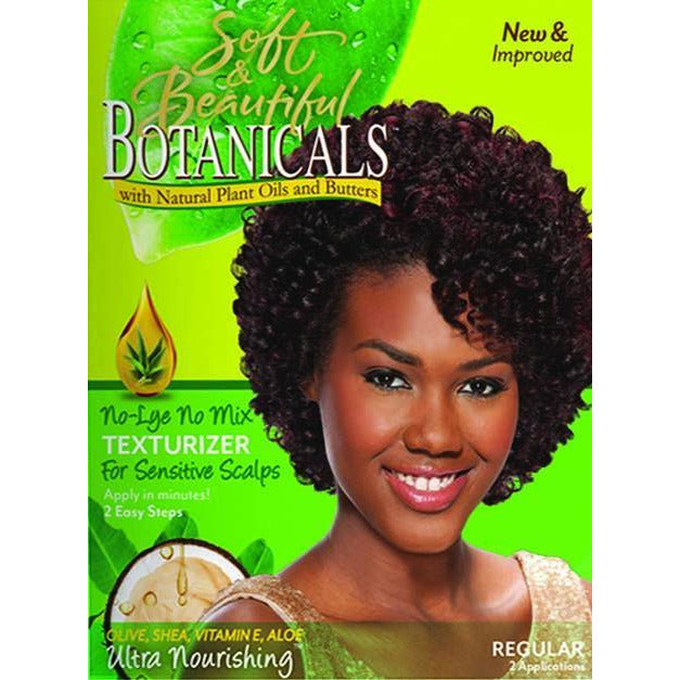 Soft & Beautiful Botanicals No Lye Texturizer W/ Natural Plant Oils & Butters SENSATIVE SCALP (Regular)