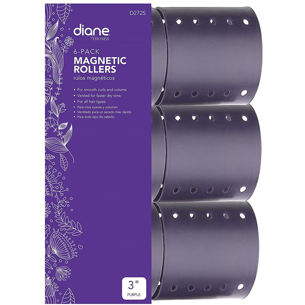 Diane Magnetic Rollers 3" Purple (6 Pack)