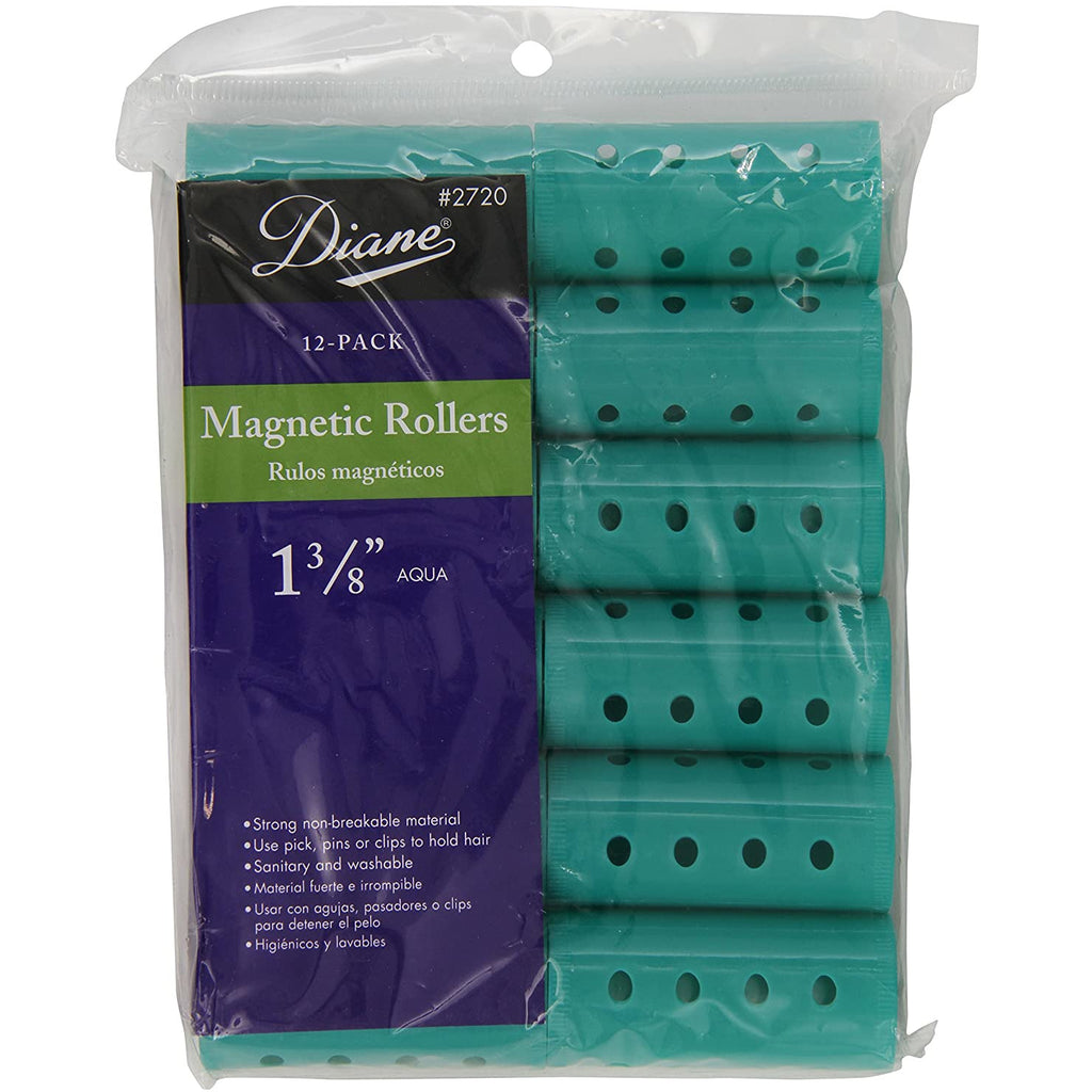 Diane Magnetic Rollers Aqua 1 3/8" (12 Pack)
