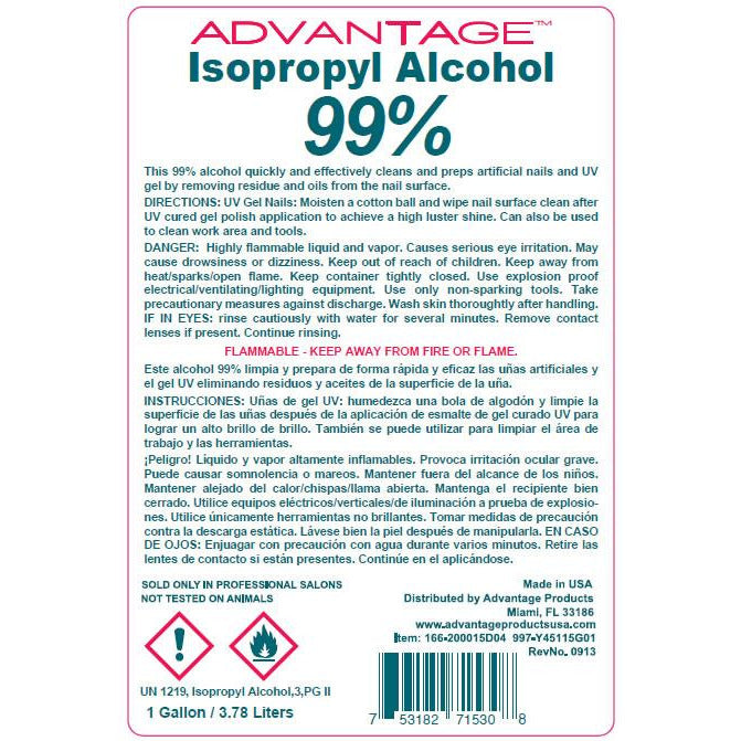 Advantage 99% Isopropyl Alcohol Gallon
