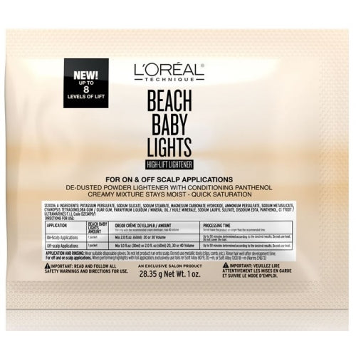L'Oreal Technique Beach Baby Lights High-Lift Lightener Packet 1 Oz