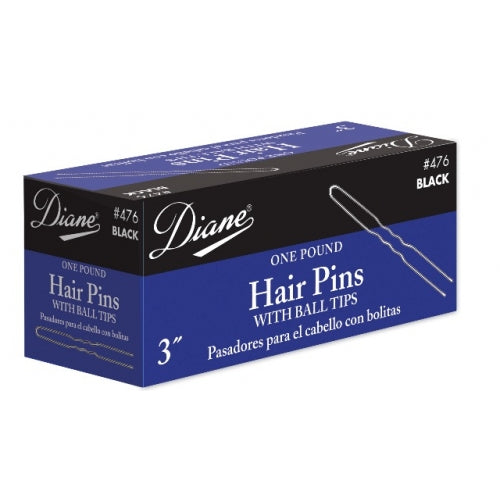 Regular Hair Pins Black 3" 1 Lb