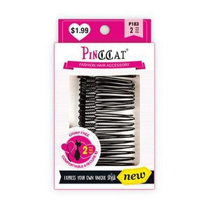 Comb Pins Black 2Pcs