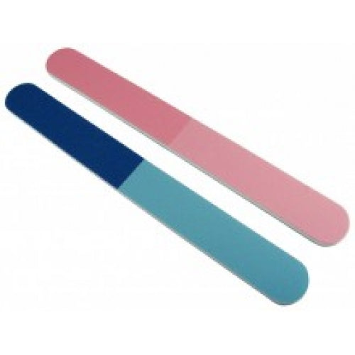 Soft Touch  7" 4-Way Nail File -  Pink/Blue