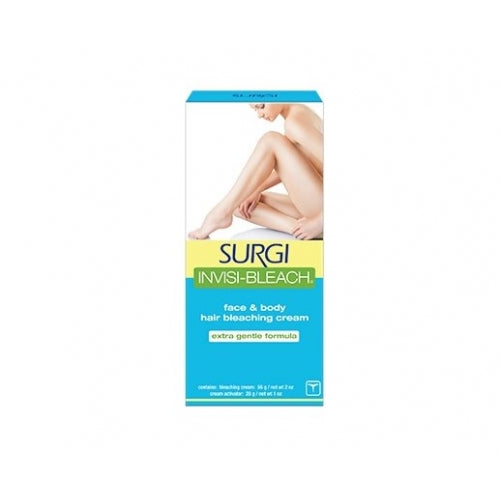 Surgi Invisi-bleach Face & Body Hair Bleaching Cream (Extra Gentle) 1.5 Oz