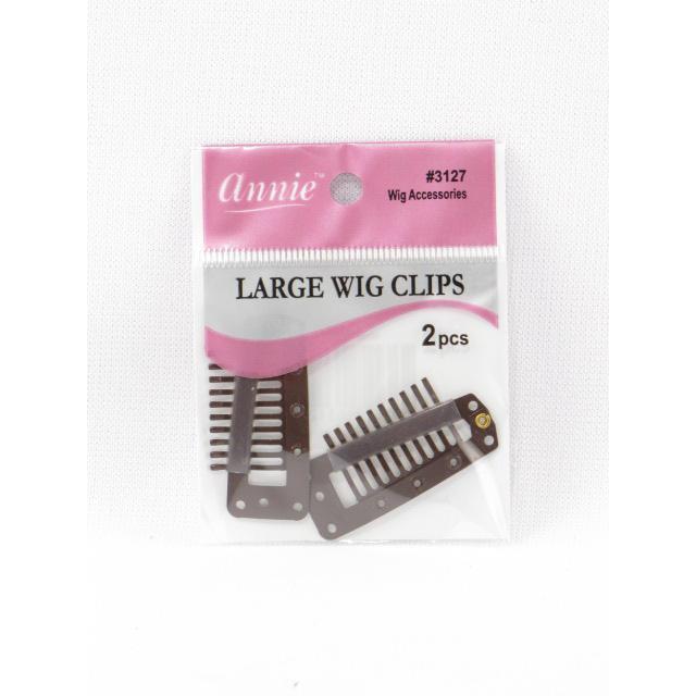 Annie Wig Clips - Large [2 Pack] Brown
