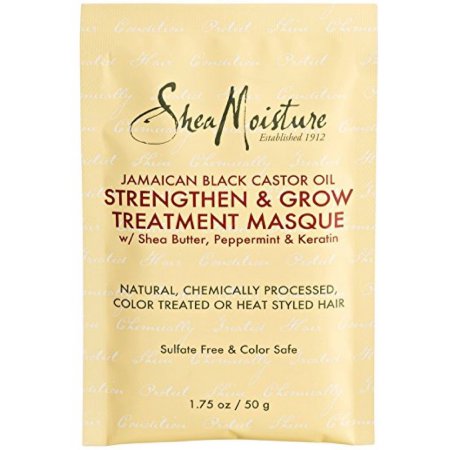 Shea Moisture Jamaican Black Castor Oil Strenghten & Restore Treatment Masque Packet 2 Fl Oz/59 Ml