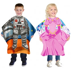 Princess & Astronaut Kids Shampoo Capes (2 Pack) 36" x 36"