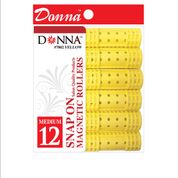 Donna Snap On Magnetic Rollers (Medium) Yellow